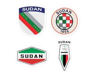 Sudan Sticker Pack (4 PACK) | Sudanese art | Sudan flag | sudan gift | sudanese culture | laptop stickers | sudanese stickers | Decals