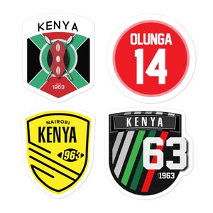 Kenya Sticker Pack (4 PACK) / Kenya art / Kenyan gift / Kenyan flag svg / best african print / laptop sticker / Kenya sticker