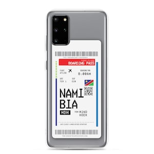 Namibia Boarding card Samsung Case / Namibia Art / Namibia Flag / Namibia Map