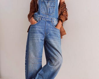 We The Free Good Luck Barrel Overalls