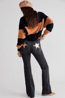 Free People Firecracker Flare Jeans black Gold -  Canada