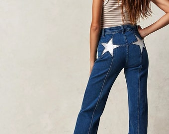 Free People Firecracker Flare Jeans “Date Night”