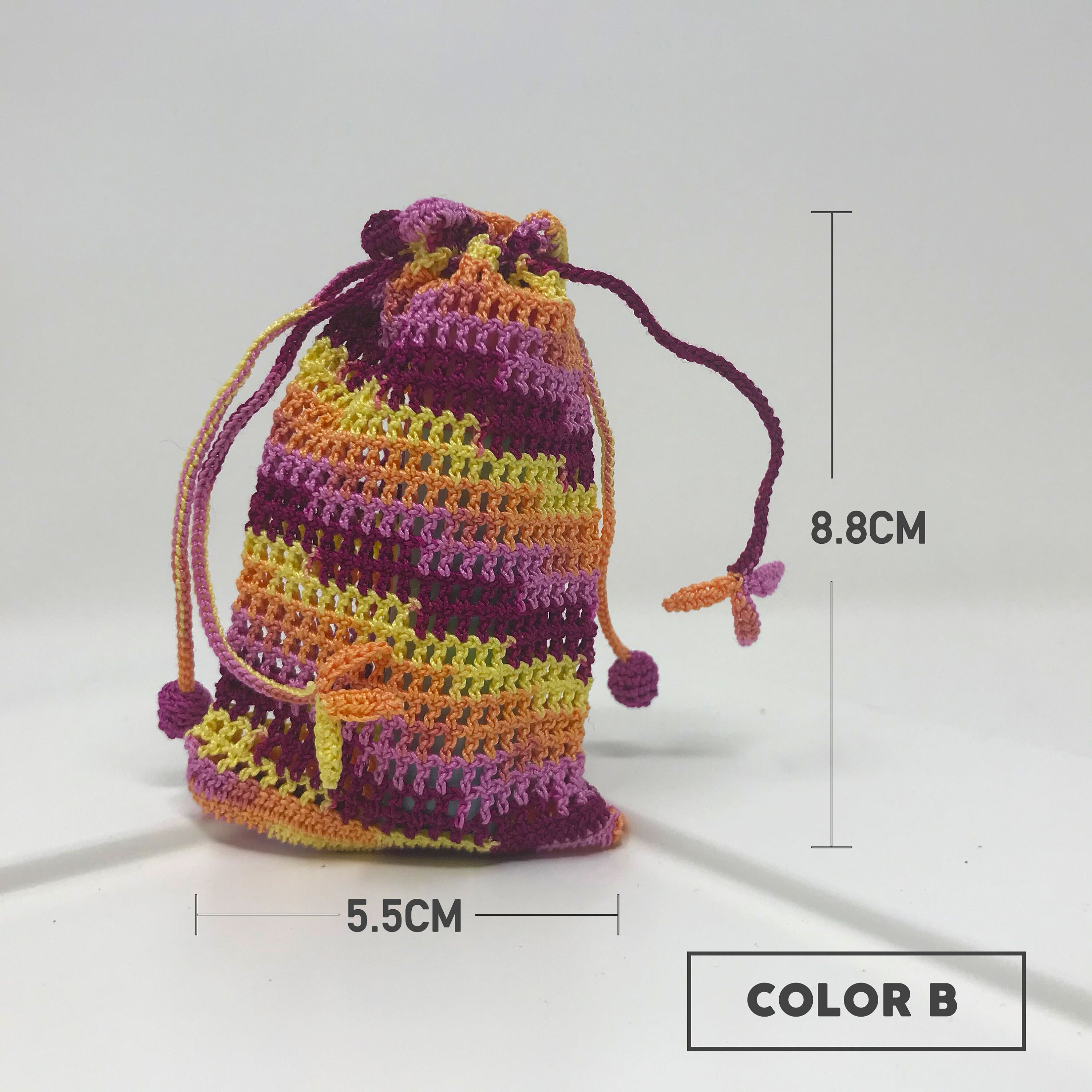 Multicolored Crochet Jewelry Pouch Coin Bag Mini Purse Etsy