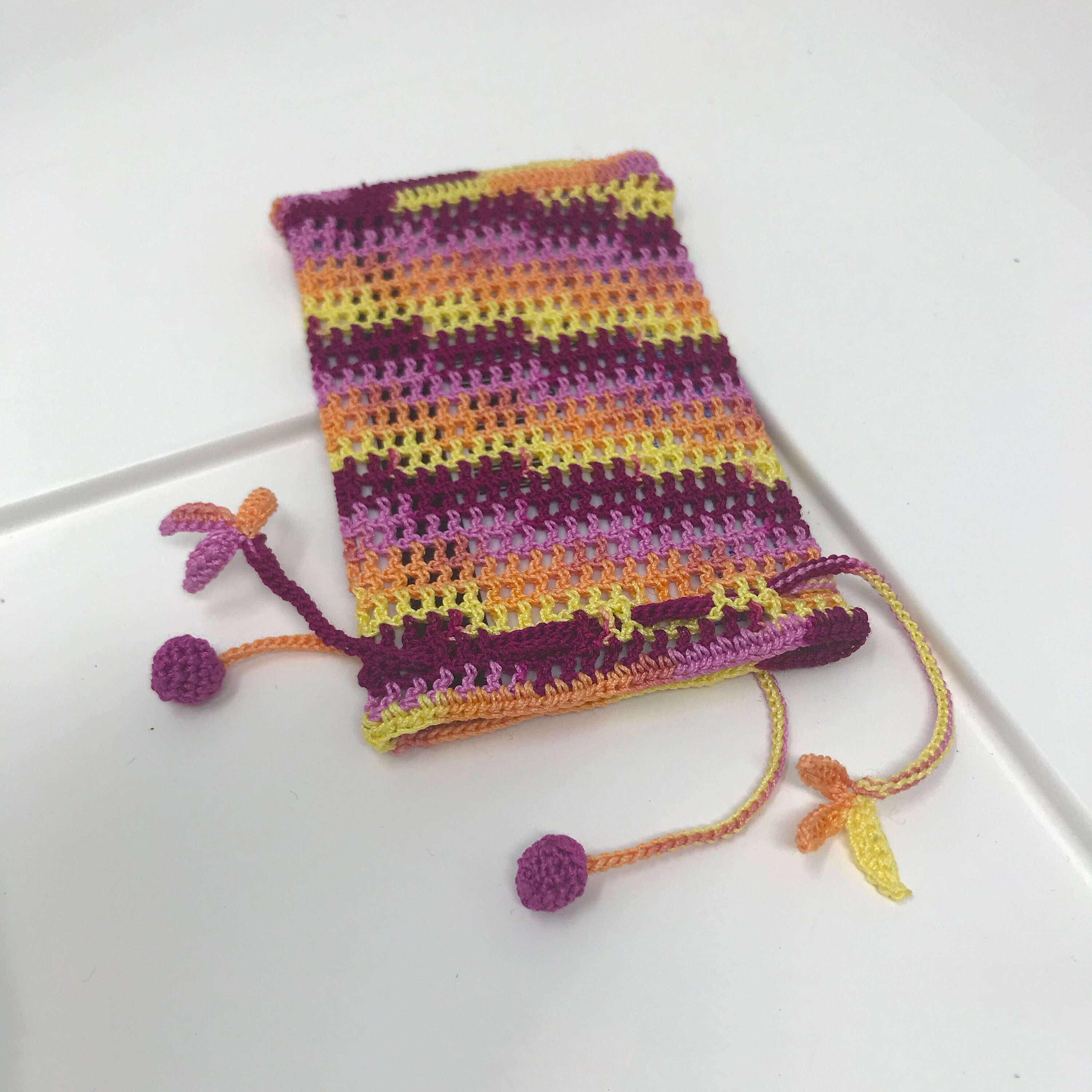 Multicolored Crochet Jewelry Pouch Coin Bag Mini Purse Etsy