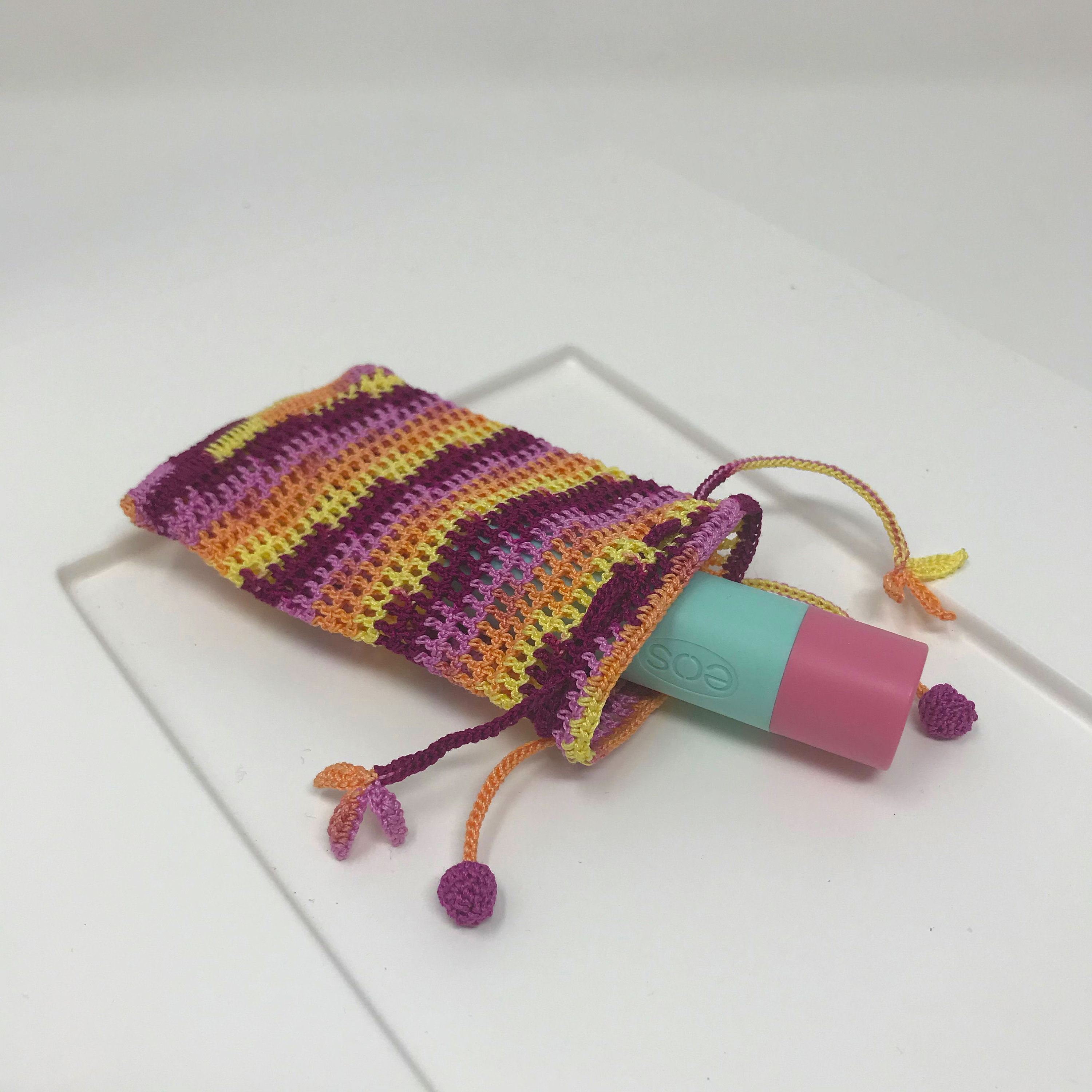 Multicolored Crochet Jewelry Pouch Coin Bag Mini Purse Etsy