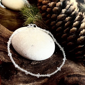 Herkimer diamond bracelet, crystal bracelet, quartz bracelet, sparkly bracelet, gemstone bracelet, dainty bracelet, beaded bracelets