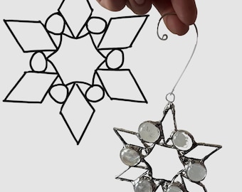 Stained Glass Snowflake Pattern: Beginner Friendly Christmas Ornament
