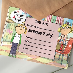 Charlie and Lola Birthday Party Invitation Kids