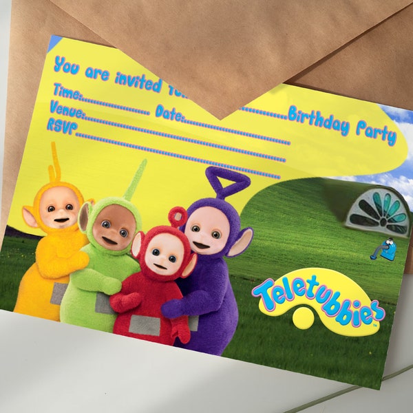 Teletubbies Birthday Party Invitation Kids