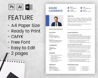 Creative Resume Template, Cv Template for word, Cv Resume Template, Professional Resume Template, Modern Resume Template Word, Ai PSD files