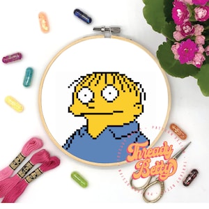 Ralph Wiggum Simpson Cross stitch Pattern PDF - Instant Digital Download