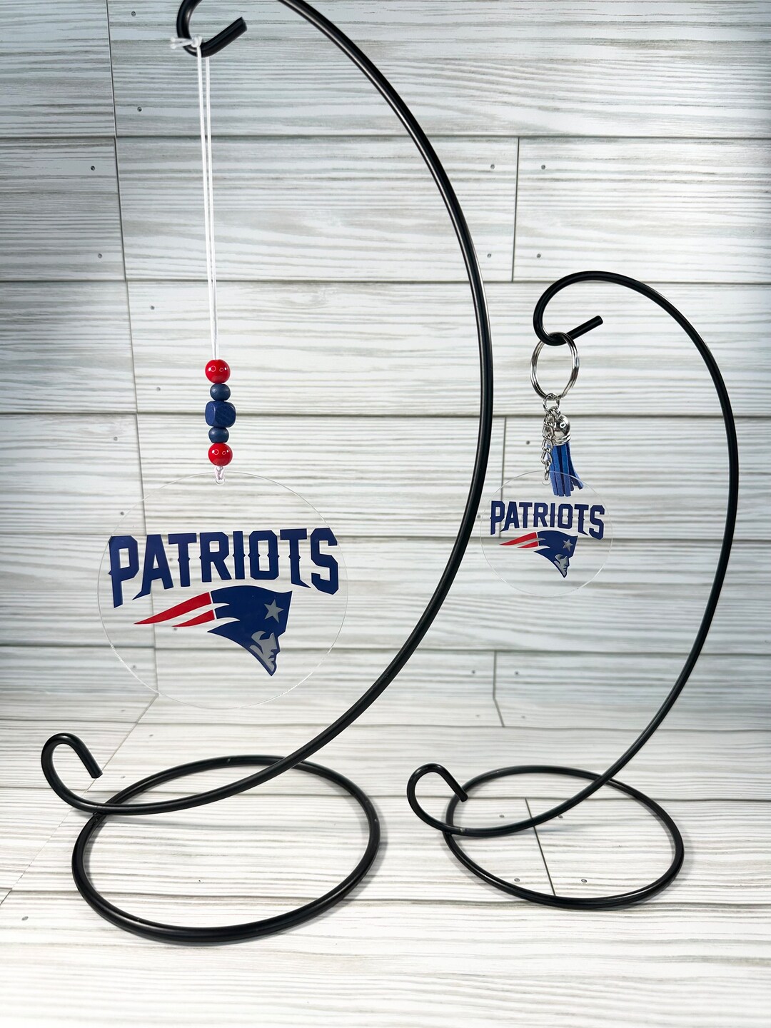 Handmade New England Patriots Keychain and Rearview Mirror - Etsy