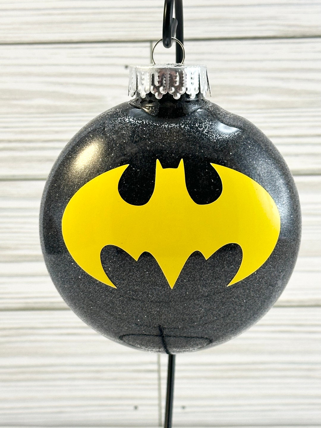 1 Handcrafted Batman Ornament 4 Inch Disc Ornament Plastic Shatterproof