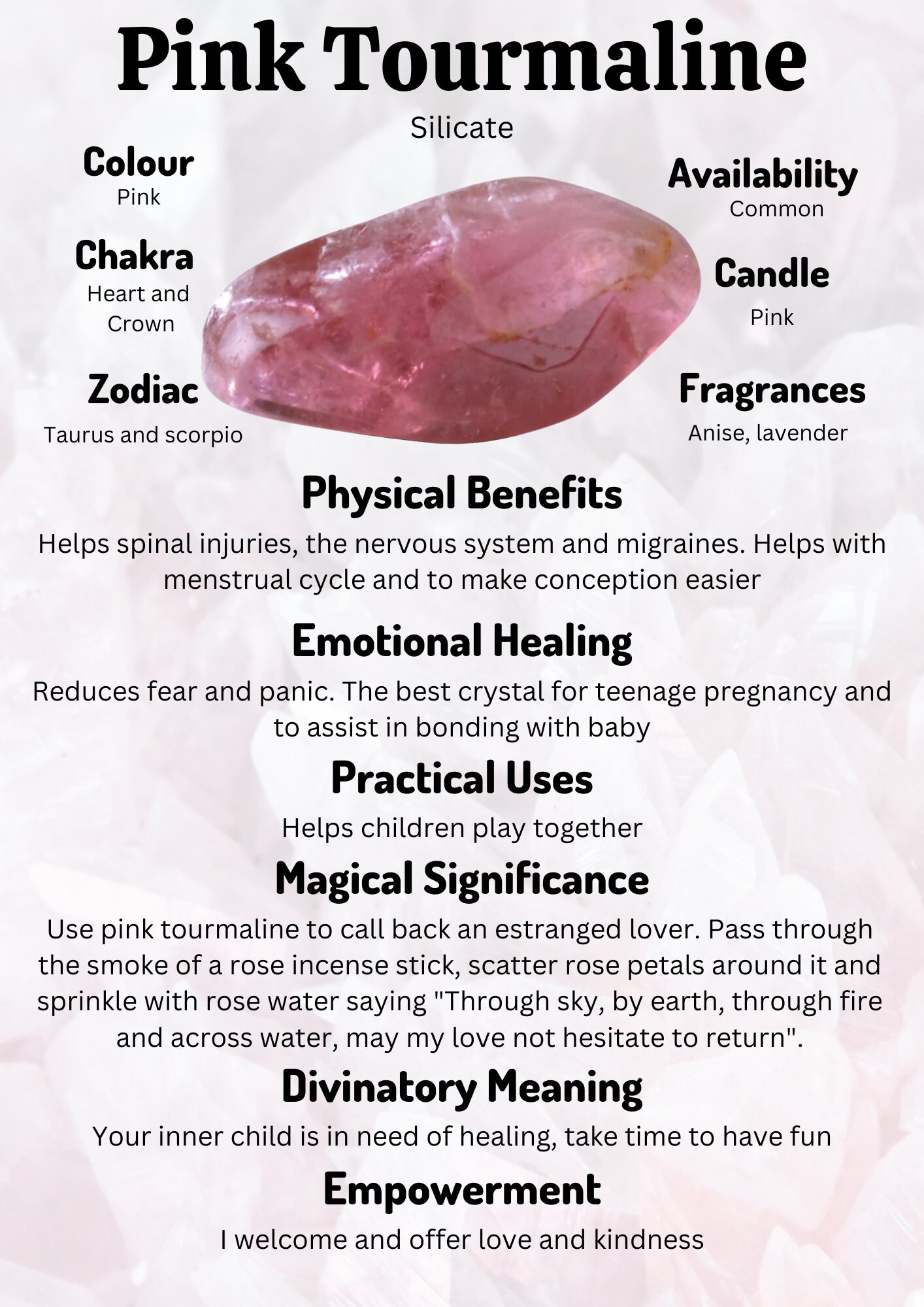 Crystal Directory / Crystal Guide Contains 100 Different Etsy