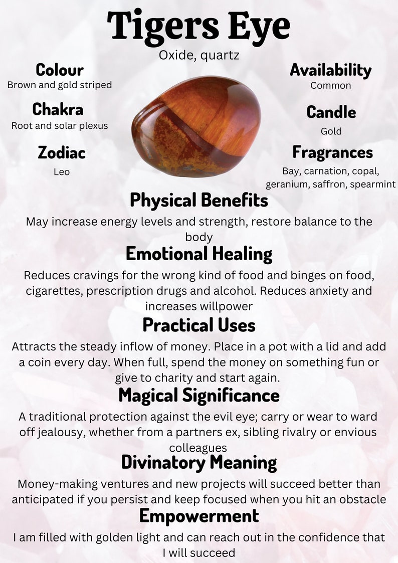 Crystal Directory / Crystal Guide Contains 100 Different Etsy