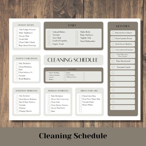 Cleaning Schedule | Cleaning Checklist | Cleaning Planner | Cleaning Printable | Weekly Cleaning