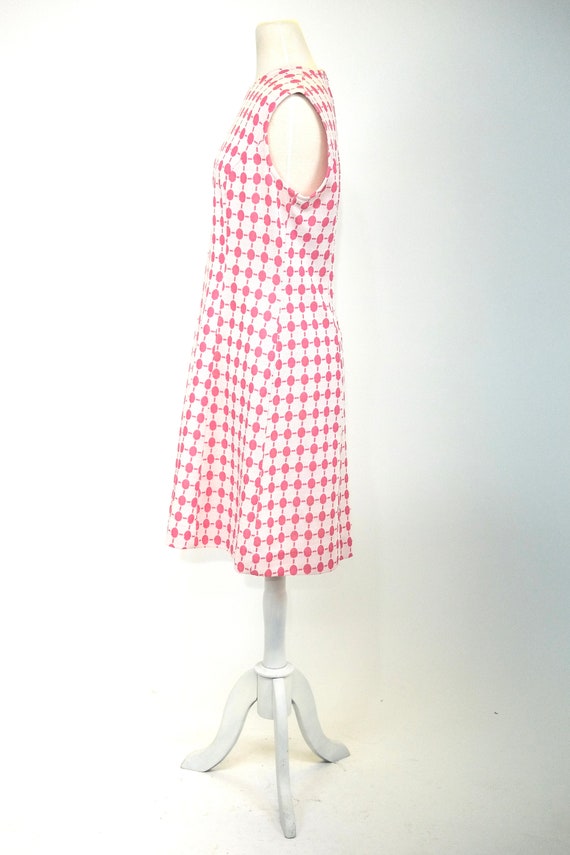 Vintage 1960s Scooter Dress // Pink Double Knit P… - image 5
