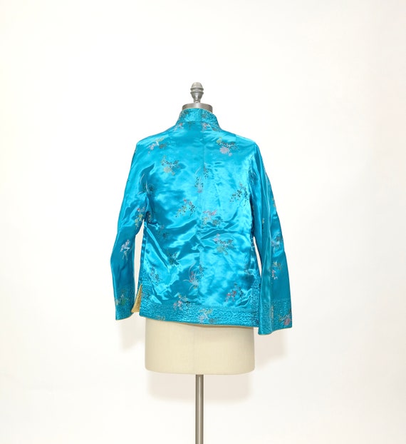 1960s Gold Thread & Blue Kimono Coat main image 1