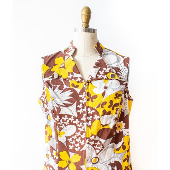 Vintage 1960s Yellow Hawaiian Dress // Sleeveless… - image 2