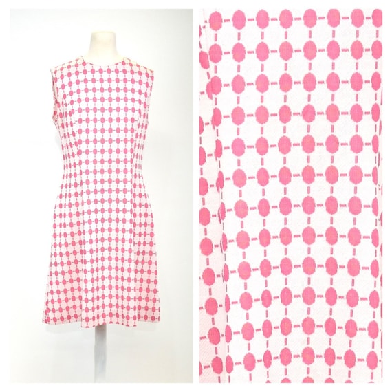 Vintage 1960s Scooter Dress // Pink Double Knit P… - image 1