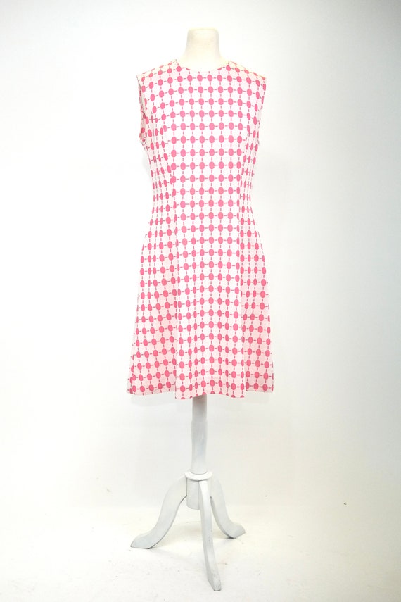 Vintage 1960s Scooter Dress // Pink Double Knit P… - image 2