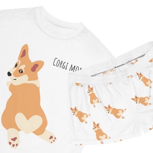 Women's Short Corgi Pajama Set - Corgi Mom - Dog Lover Gift