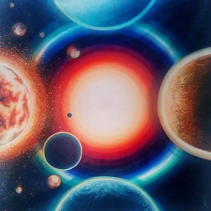 XXL painting - 140X140 cm - mixed media on canvas, large format, original and unique painting