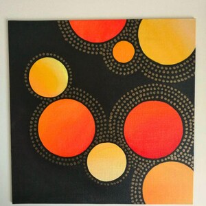 2-Format carré X -30X30 CM-Peinture acrylique sur carton entoilé-Oeuvre originale et unique-Chakra et vibration oranges