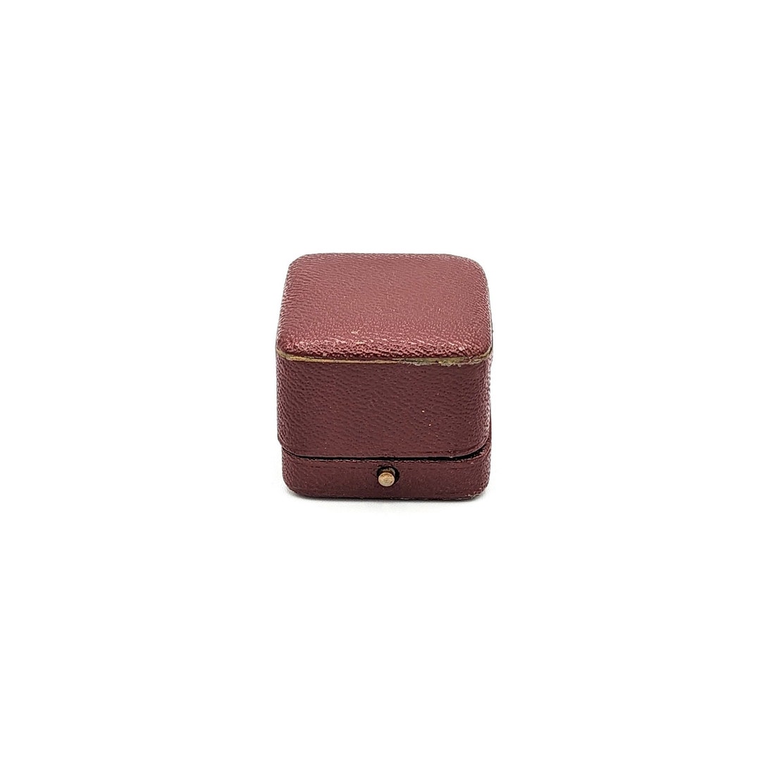 Vintage Leather Ring Box - Jacques Hauser Basel - Etsy
