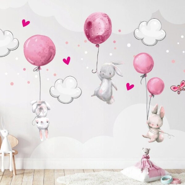 Bunny Wall Decal - Etsy