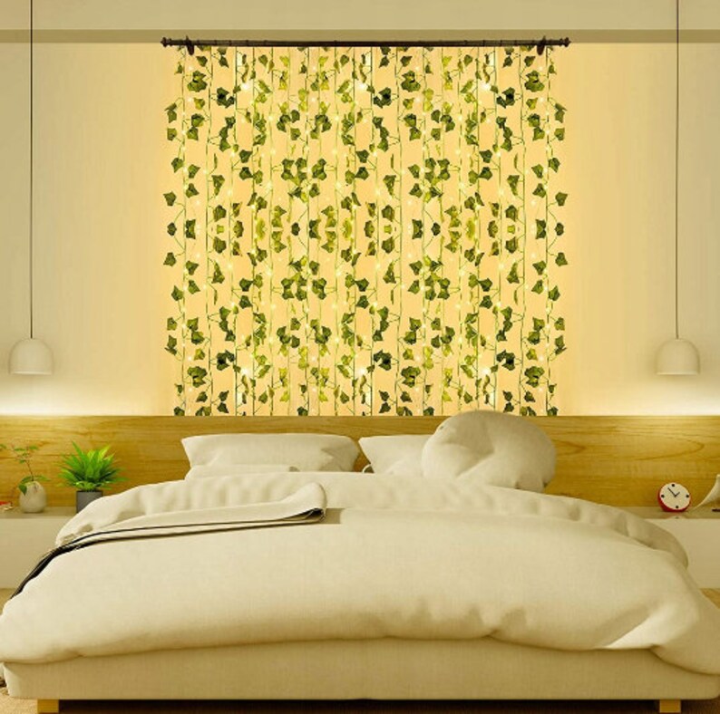 273 Yards of Artificial Greenery Vines With Lights Set of 12 Etsy