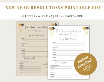 Afdrukbare nieuwjaarsresolutieplanner (pdf)