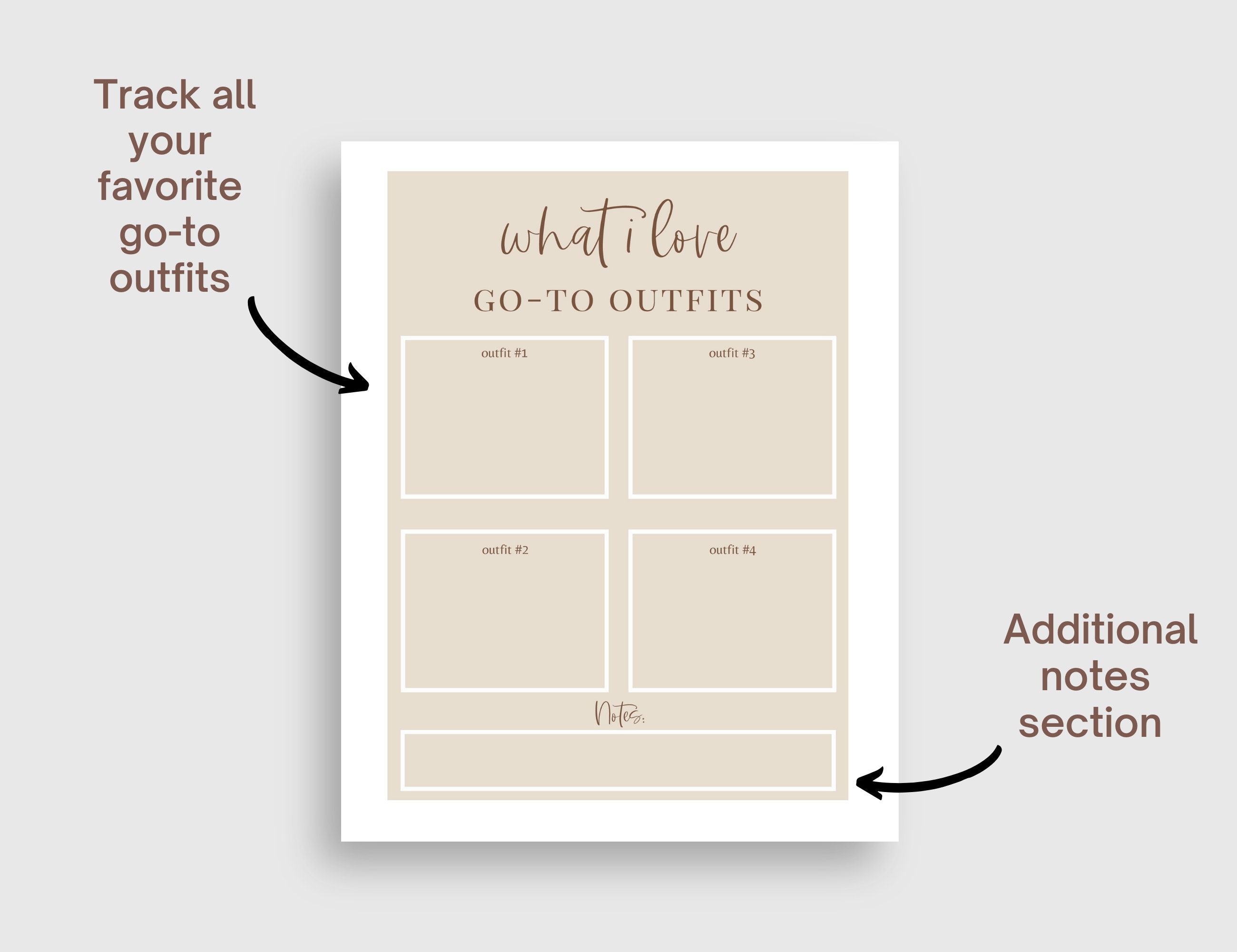 Printable Wardrobe Planner, Outfit Planner, Weekday Outfits, Favorite ...
