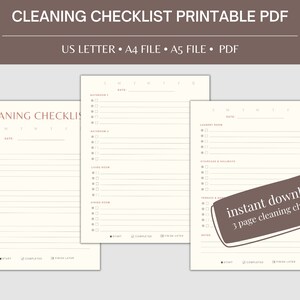 Cleaning Checklist, Cleaning Schedule, Cleaning, Home Cleaning Checklist, Cleaning Planner, Cleaning Planner Printable, Cleaning Template