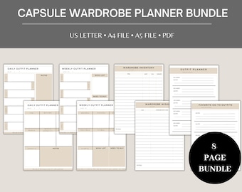 Bundel capsule garderobeplanner, outfitinventaris (pdf)