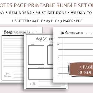Notes Page Printable, Printable Notes Page, Notes Page Planner, Notes Pad, Planner Notes, Planner Notes Page, Printable Notes Page, PDF
