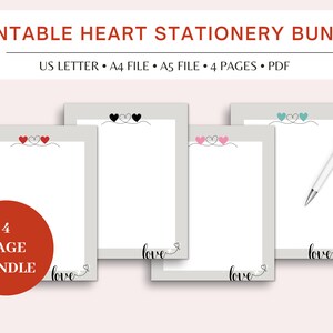 Printable Valentine's Day Stationery, Valentines Stationery, Love Writing Paper, Valentines, Stationery, Writing Paper, Letter Writing, Love