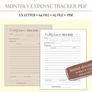 Onkostentracker, invulbare budgetplanner, factuurtracker afdrukbaar, budgetplanner afdrukbaar, uitgaven, onkostentracker afdrukbaar. Begroting