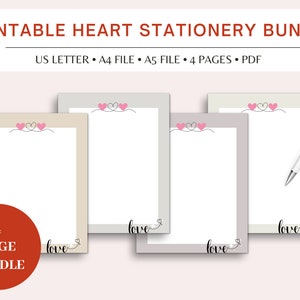 Printable Valentine&#39;s Day Stationery, Valentines Stationery, Love Writing Paper, Valentines, Stationery, Writing Paper, Letter Writing, Love