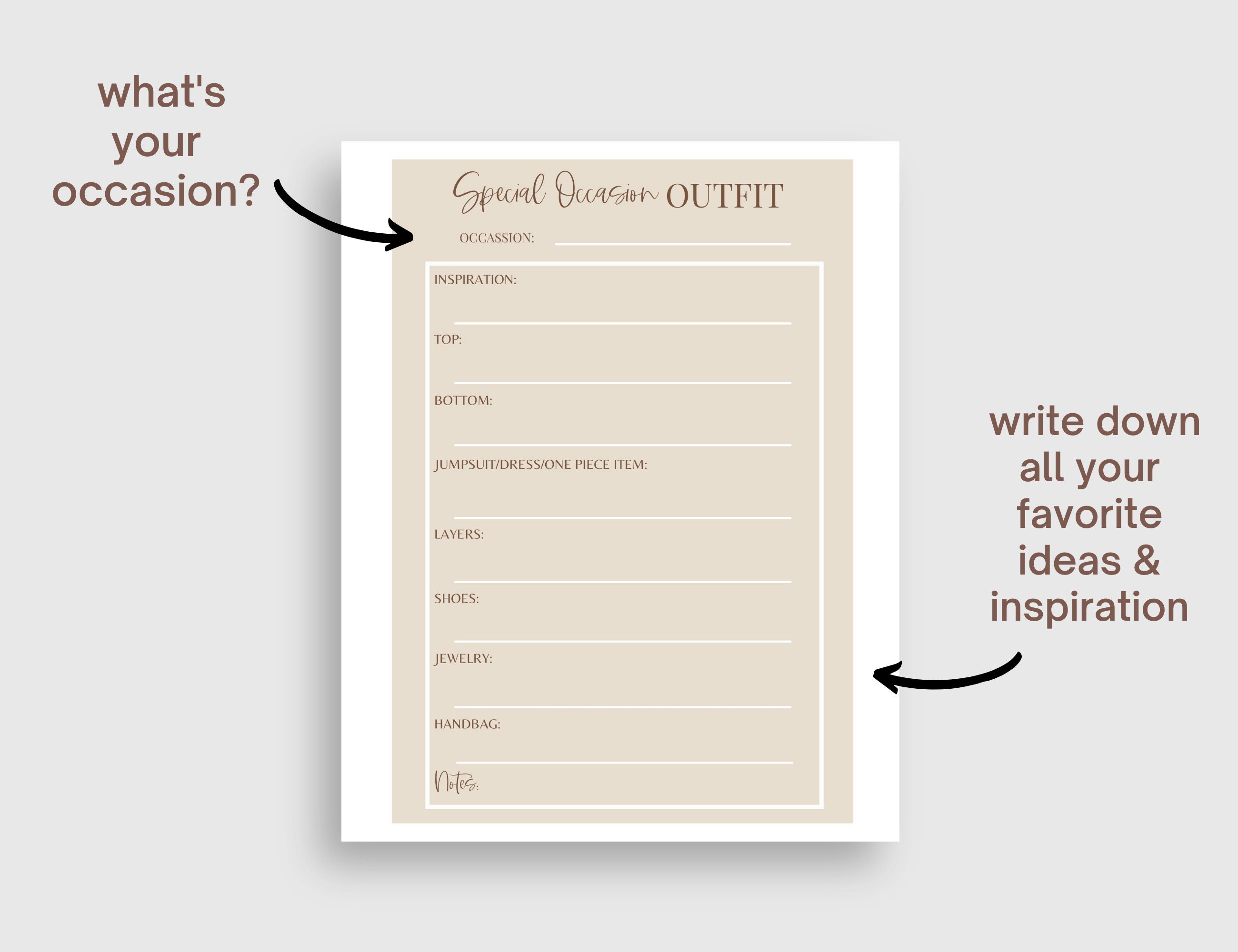 Printable Wardrobe Planner, Outfit Planner, Weekday Outfits, Favorite ...