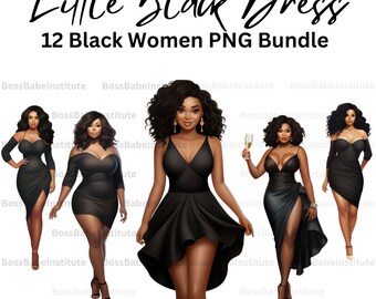 Black Women Clipart, Curvy Black Women Clipart, Black Women, Women of