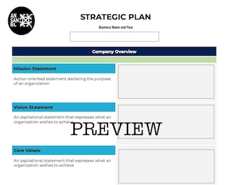 Strategic Plan Template Etsy Strategic Plan Template Etsy