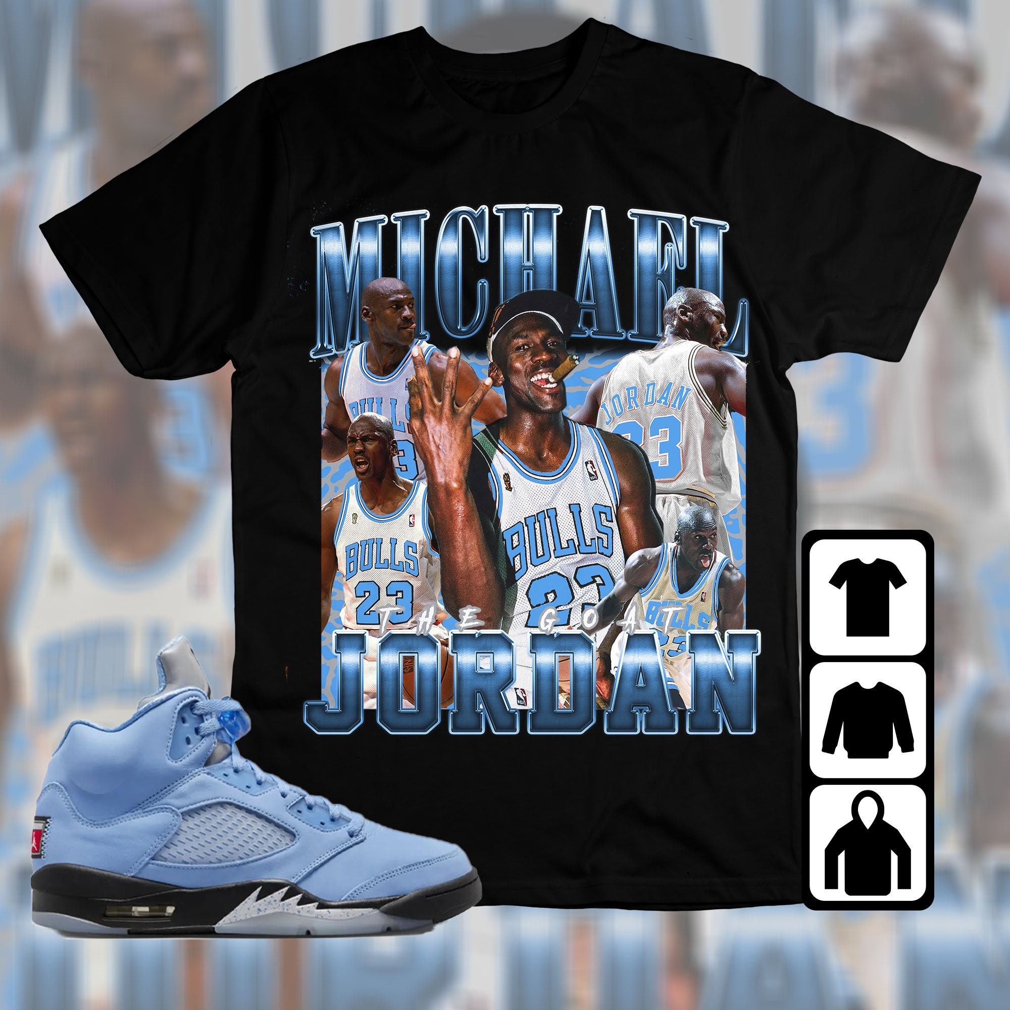 Kree8tions streetwear T-shirt Jordan 3 Peat Chicago 