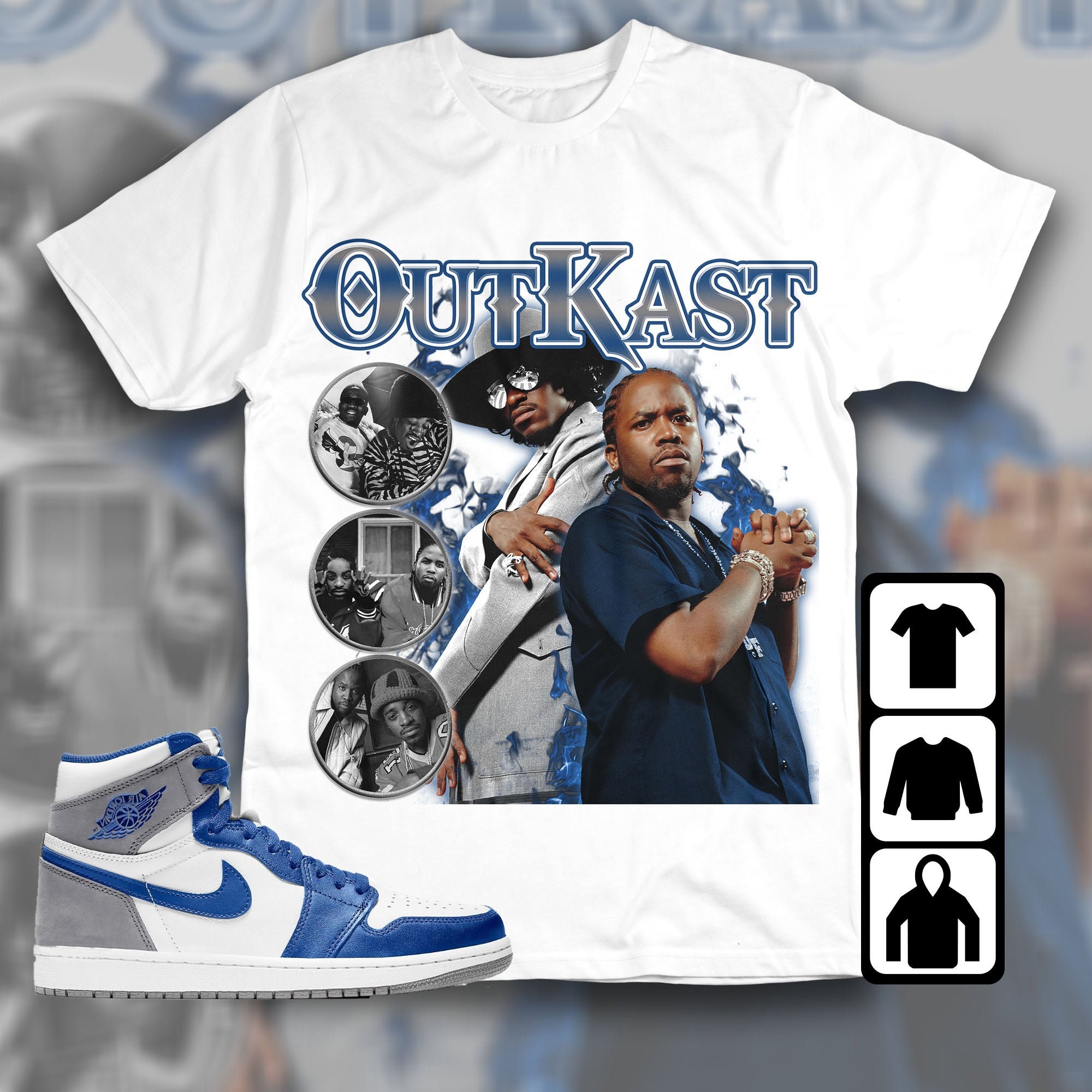 True Blue Jordan 1 Hoodie - Etsy