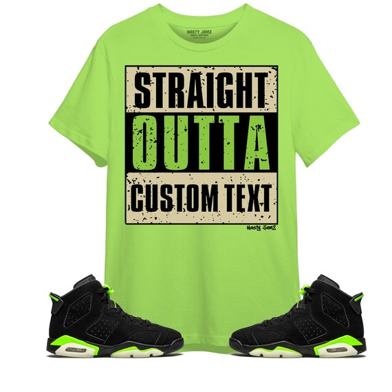 Jordan 6 Retro Electric Green Unisex Color Shirt Straight Etsy