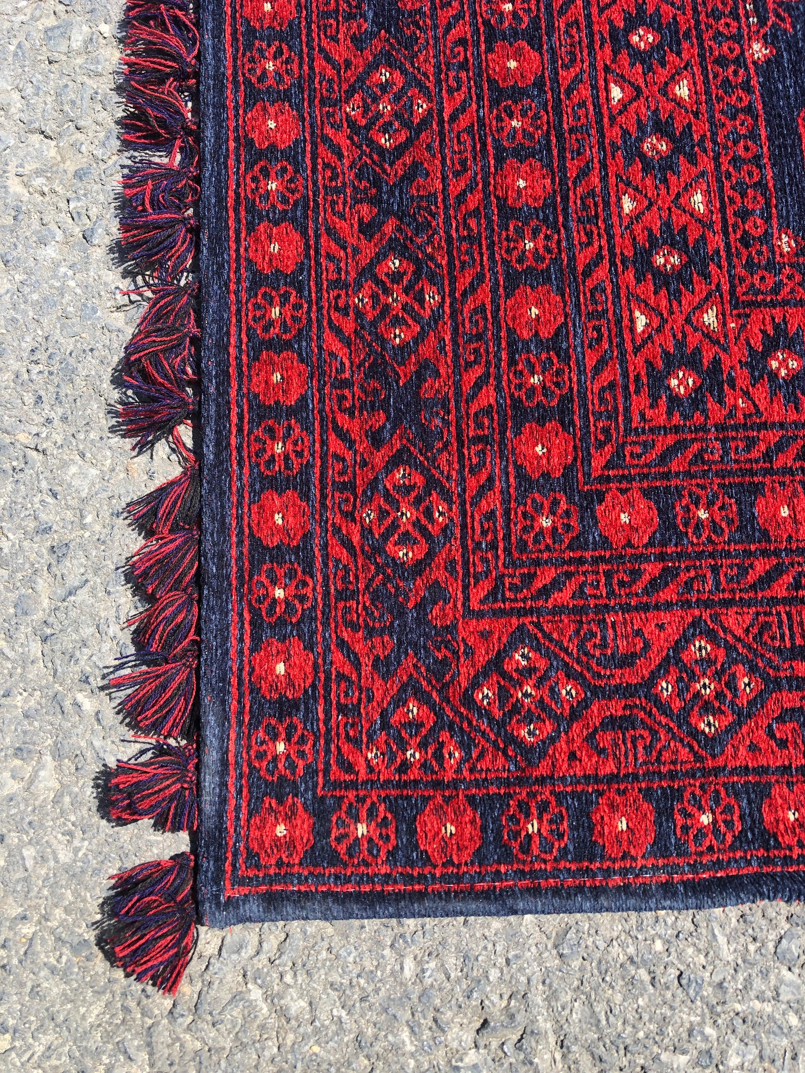 Red Rug Afghan, Traditional Area Rug, Rugs for Living Room, Bukhara Rug ...