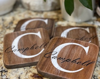 Custom wood coasters