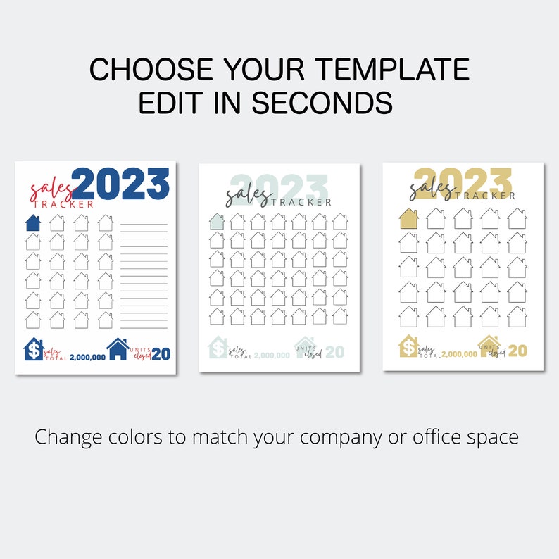 Real Estate Goal Chart Template Real Estate Goal Tracker Etsy