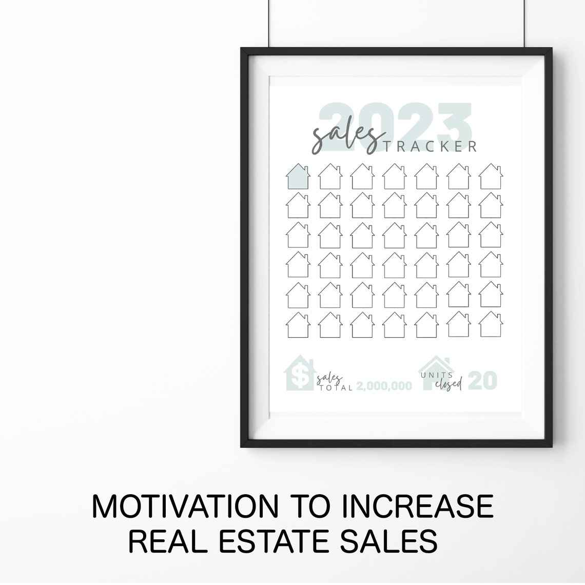 Real Estate Goal Chart Template, Real Estate Goal Tracker, Real Estate