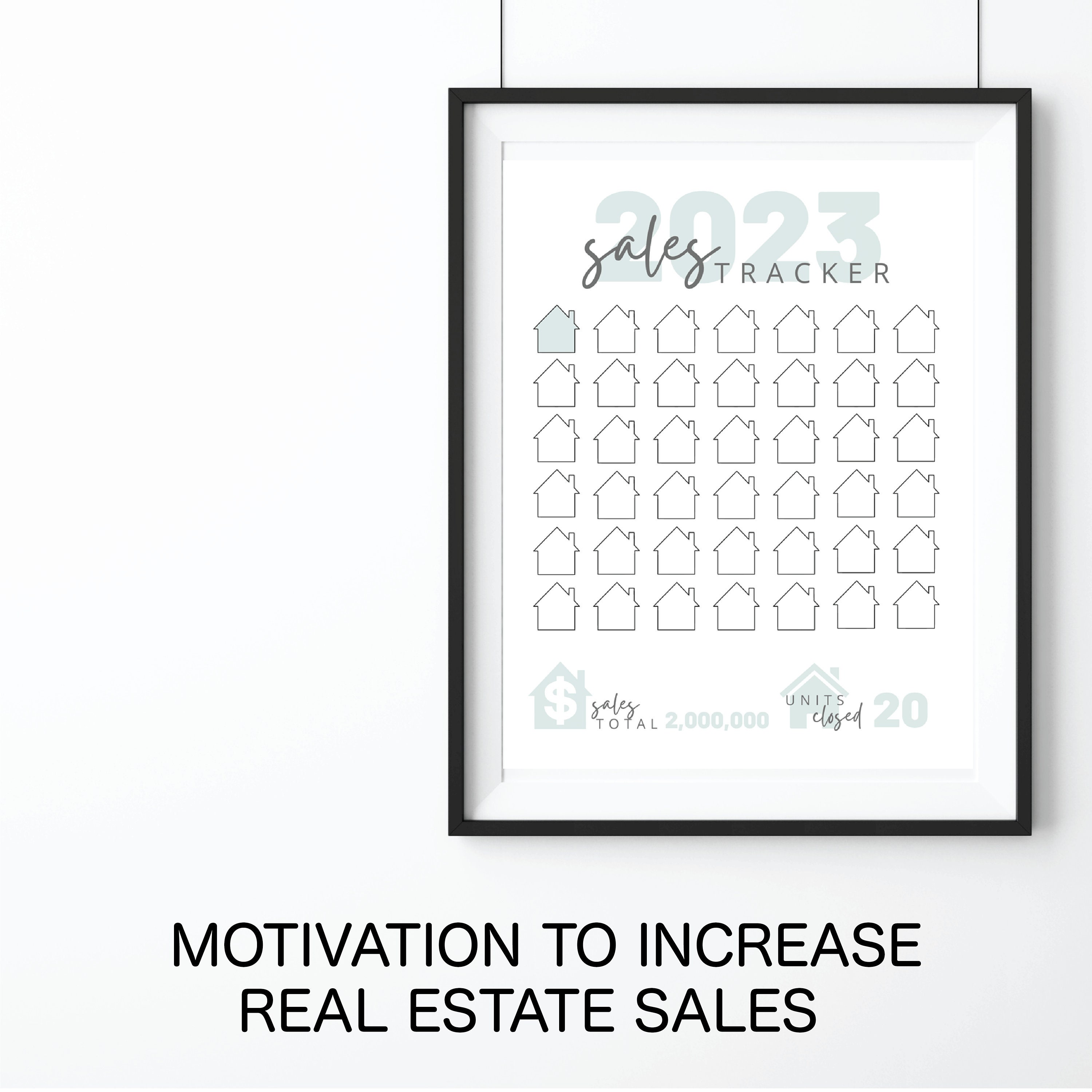 Real Estate Goal Chart Template, Real Estate Goal Tracker, Real Estate